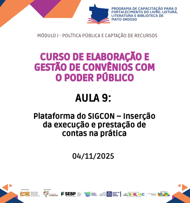 Curso 1 - Aula 09 - Plataforma do SIGCON – Inserção da execução e prestação de contas na prática